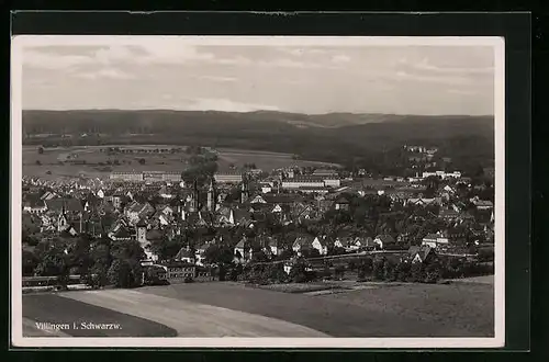 AK Villingen im Schwarzwald, Generalansicht der Stadt, Fliegeraufnahme