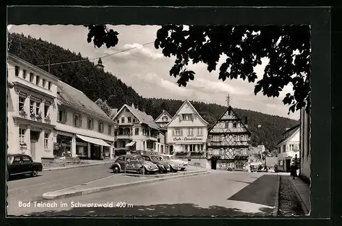 AK Bad Teinach im Schwarzwald, Stadtplatz mit Cafe und Konditorei