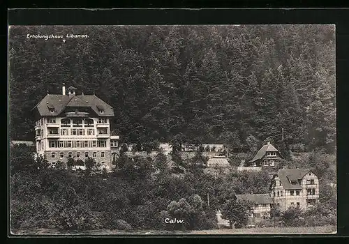 AK Calw im Schwarzwald, Blick auf das Erholungshaus Libanon