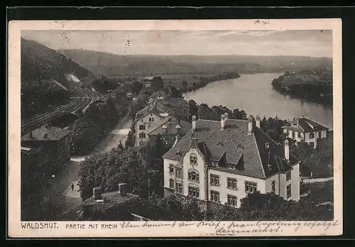 AK Waldshut a. Rhein, Stadtansicht mit dem Rhein