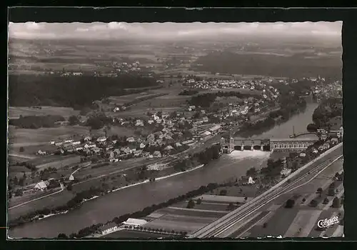 AK Laufenburg a. Rhein, Fliegeraufnahme der gesamten Stadt