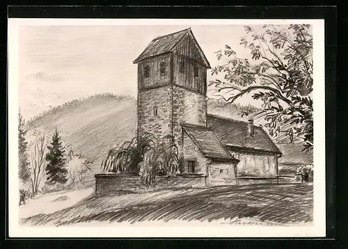 Künstler-AK Kentheim, Baustein für die Erneuerung der Candidus Kirche