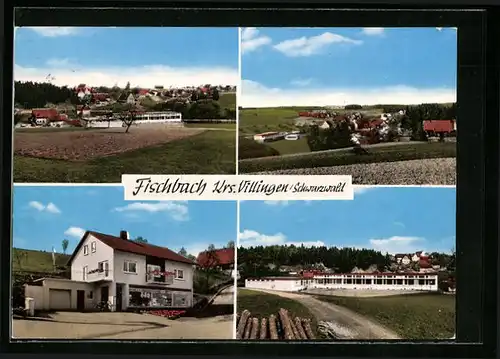 AK Fischbach im Schwarzwald, Generalansicht, vor einem Geschäftshaus