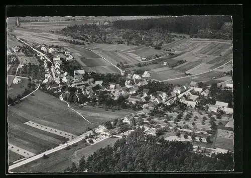 AK Möttlingen, Fliegeraufnahme der gesamten Ortschaft