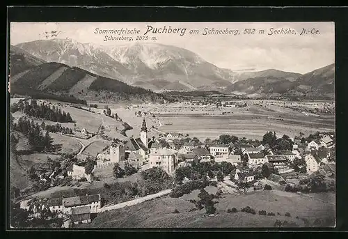 AK Puchberg am Schneeberg, Blick auf die Kirche im Ort