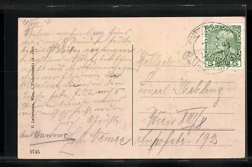 AK Gutenstein, Blick über die Dächer der Ortschaft