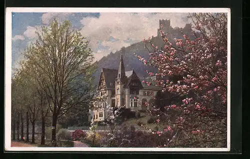 AK Baden, die Villa Erzherzog Eugen im Helenental