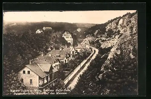 AK Baden, Andreas Hofer zeile, Blick auf das Museum