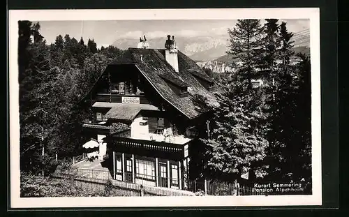 AK Semmering, an der Pension Alpenheim