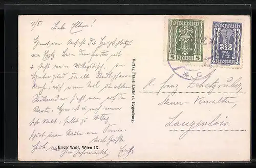 AK Eggenburg, Generalansicht aus der Vogelschau