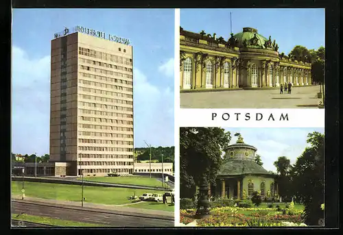 AK Potsdam, Interhotel, Schloss Sanssouci, Chinesisches Teehaus