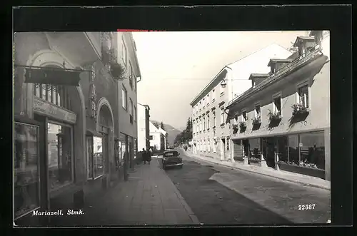 AK Mariazell i. Steiermark, Strassenbild in der Stadt