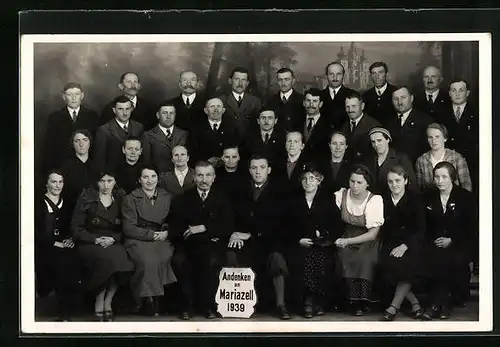 AK Mariazell i. Steiermark, Gruppenbild zum Andenken aus dem Jahre 1939