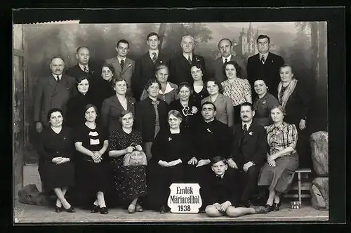 AK Mariazell i. Steiermark, Gruppenbild zum Andenken aus dem Jahre 1938