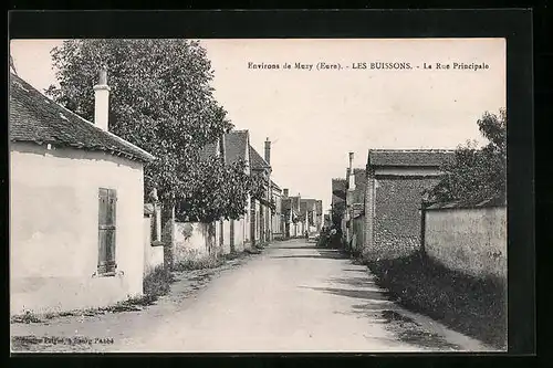 AK Les Buissons, La Rue Principale, Strassenpartie