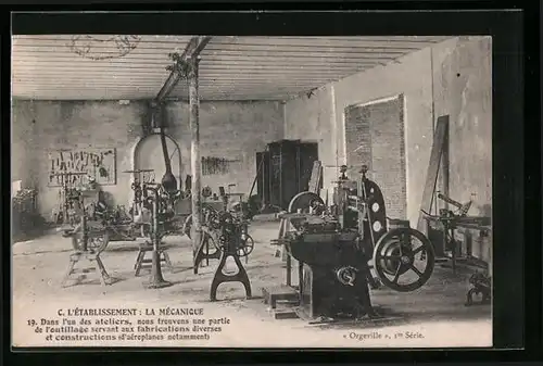 AK Orgeville, C. L`Établissement: La Mécanique, Dans l`un des ateliers