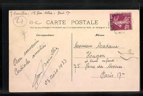 AK La Houssaye, Place de l`Eglise