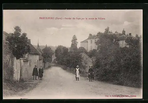 AK Breuilpont, Entrée du Pays par la route de Villiers