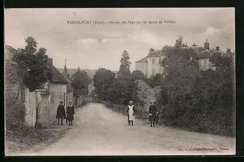 AK Breuilpont, Entrée du Pays par la route de Villiers