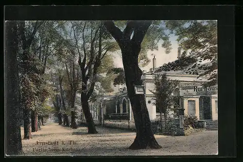 AK Arnstadt i. Th., Partie beim Kurhaus