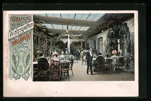 AK Walddorf am Kottmar, Gasthaus Wintergarten