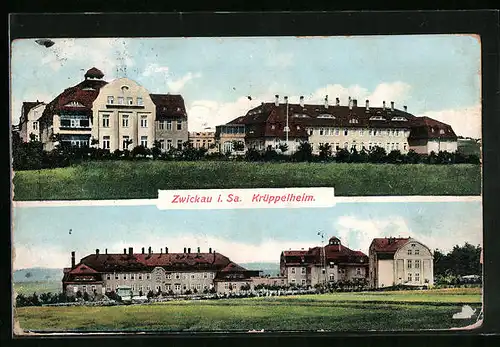 AK Zwickau i. Sa., Krüppelheim, Mehrfachansicht