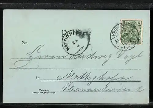 Mondschein-Lithographie Freiberg i. S., Albertpark