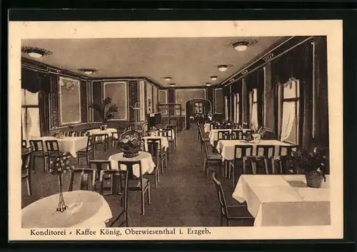 AK Oberwiesenthal im Erzgebirge, Fremdenhof Café König