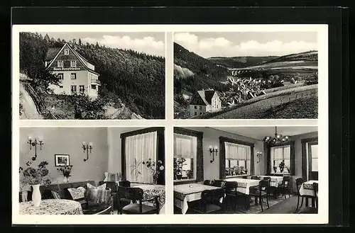 AK Willingen /Waldeck, Pension Haus Bergfrieden, Bergstrasse 10, Innenansichten