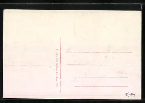 AK Löbau i. S., Totalansicht mit Wäscheleine