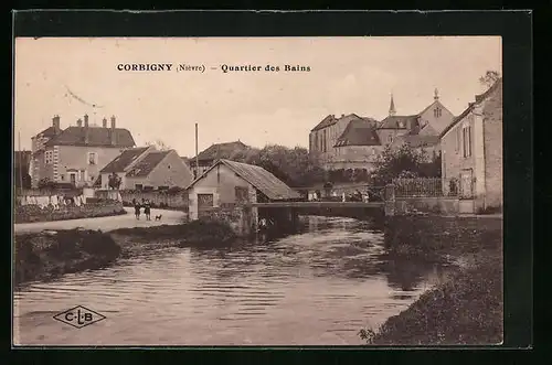 AK Corbigny, Quartier des Bains