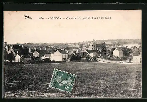 AK Corbigny, Vue gènèrale prise du Champ de Foire