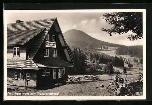 AK Oberhof-Oberschönau, Waldhotel und Fremdenheim im Kanzlersgrund