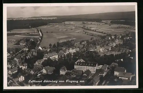 AK Schömberg, Teilansicht, Fliegeraufnahme