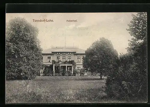 AK Hamburg-Tonndorf-Lohe, Frontblick auf den Pulverhof