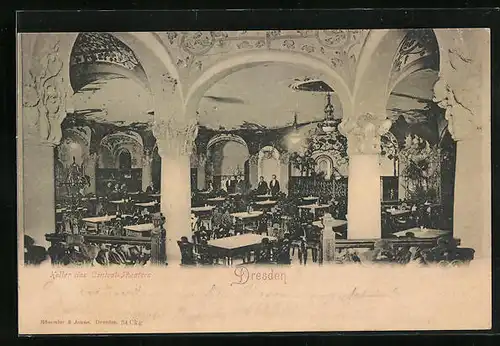 AK Dresden, Keller des Central-Theaters, Innenansicht