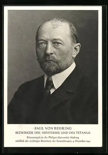 AK Marburg, Emil von Behring, Bezwinger der Diphterie und des Tetanus