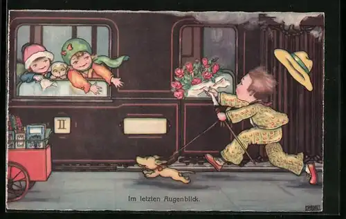 Künstler-AK Margret Boriss: Im letzten Augenblick