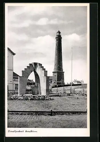 AK Borkum, Denkmal und Leuchtturm