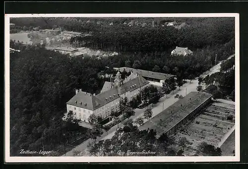 AK Zeithain, Fliegeraufnahme vom Lager