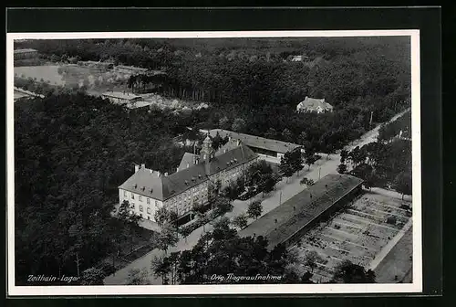 AK Zeithain, Fliegeraufnahme vom Lager