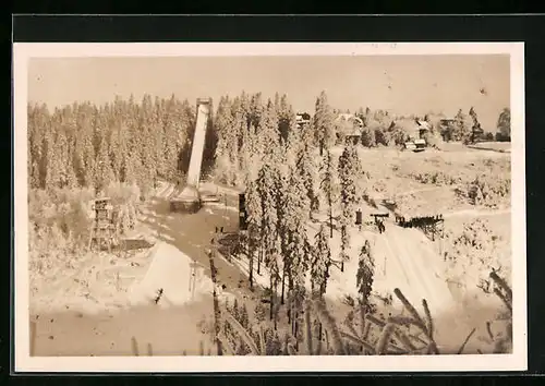 AK Oberhof /Thür., Verschneite Schanzen