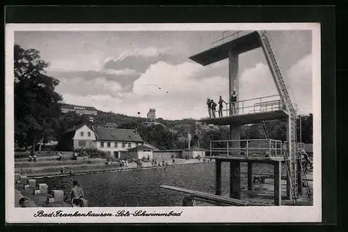 AK Bad Frankenhausen, Urlauber im Schwimmbad