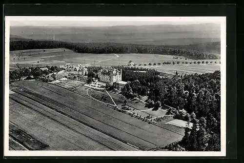 AK Friedrichsbrunn /Harz, Ortspartie mit dem Kurhaus