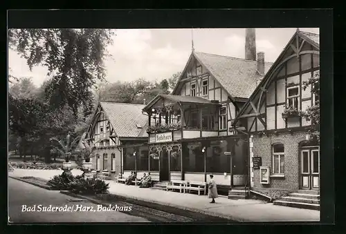 AK Bad Suderode /Harz, Badehaus, Fachwerk