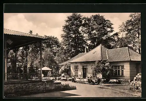 AK Stolberg /Harz, Berggaststätte Josephshöhe mit Gästen