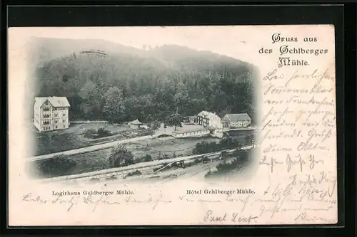 AK Gehlberg, Logirhaus und Hotel Gehlberger Mühle