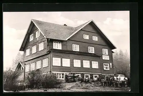 AK Schnellbach, Berggaststätte Ebertwiese am Rennsteig, Erholungsheim des VEB Minol Berlin