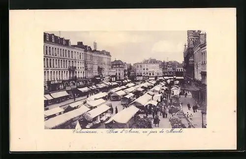 AK Valenciennes, Place d`Armes, un jour de Marché
