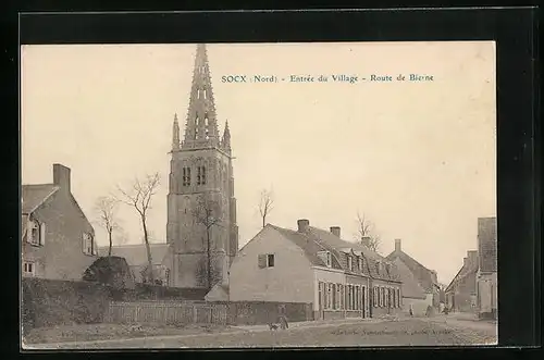 AK Socx, Entree du Village - Route de Bierne